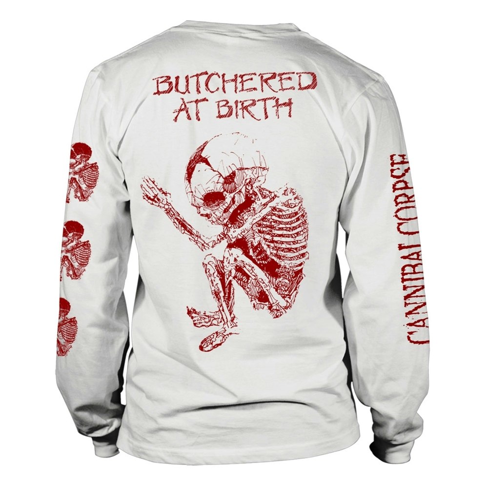 CANNIBAL CORPSE BUTCHERED AT BIRTH (WHITE)  Long sleeve T-Shirt