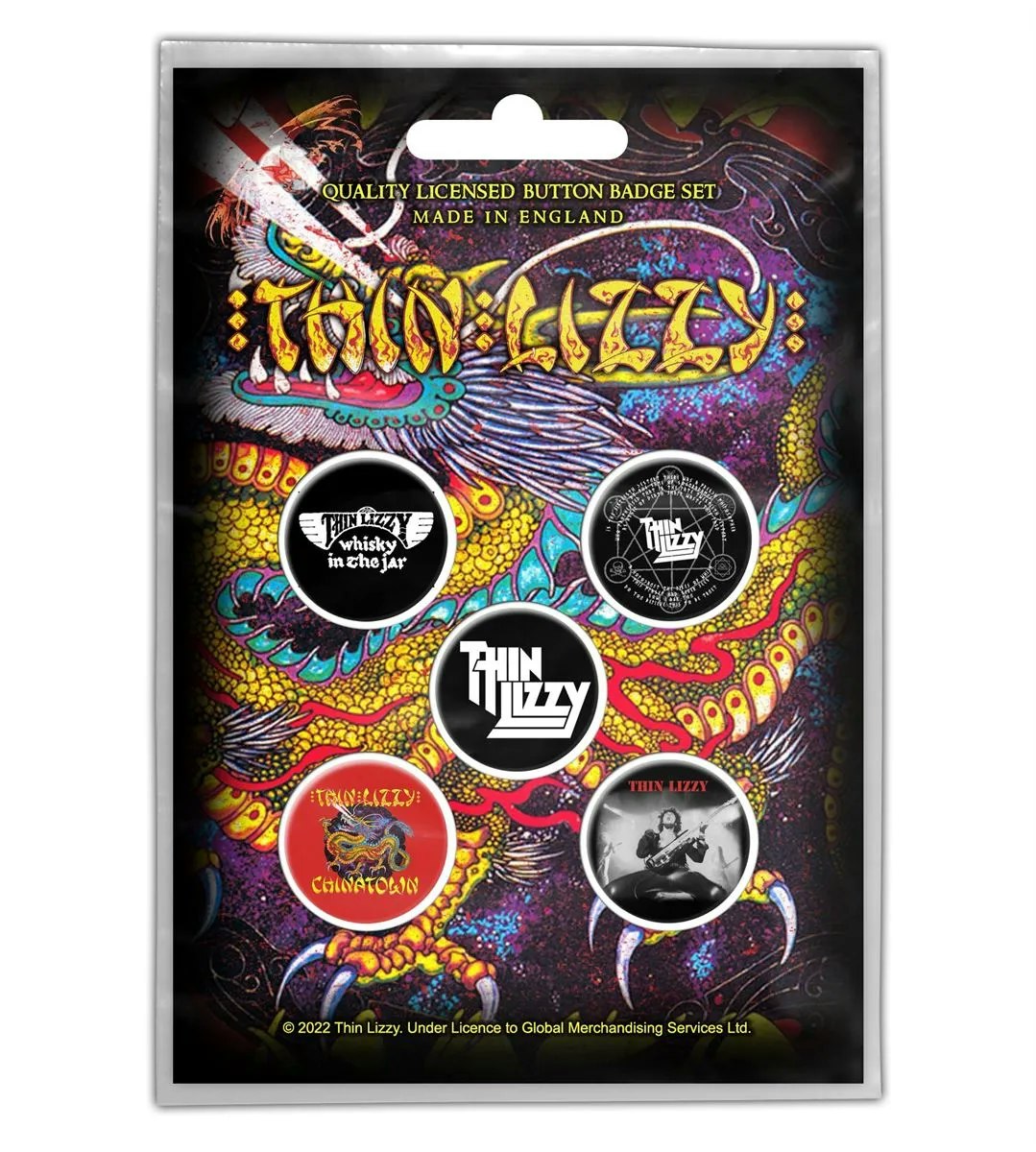 THIN LIZZY - CHINATOWN 5-pack badge