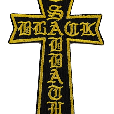 Black sabbath cross logo patch