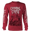 CANNIBAL CORPSE PILE OF SKULLS 2018 (RED) Long sleeve T-Shirt