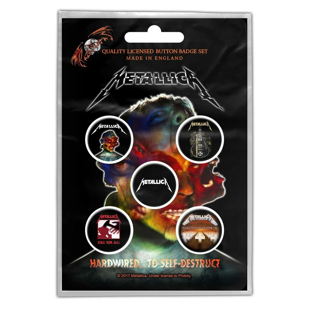 Metallica ‘Hardwired To Self Destruct’ 5-pack badge