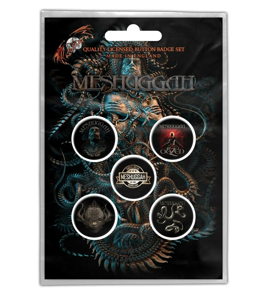 Meshuggah badge 5-pack