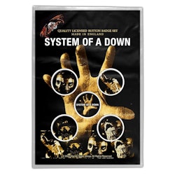 SYSTEM OF A DOWN - HAND Button Badge 5-Pack