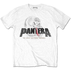 Pantera T-Shirt: Snake Logo (White)