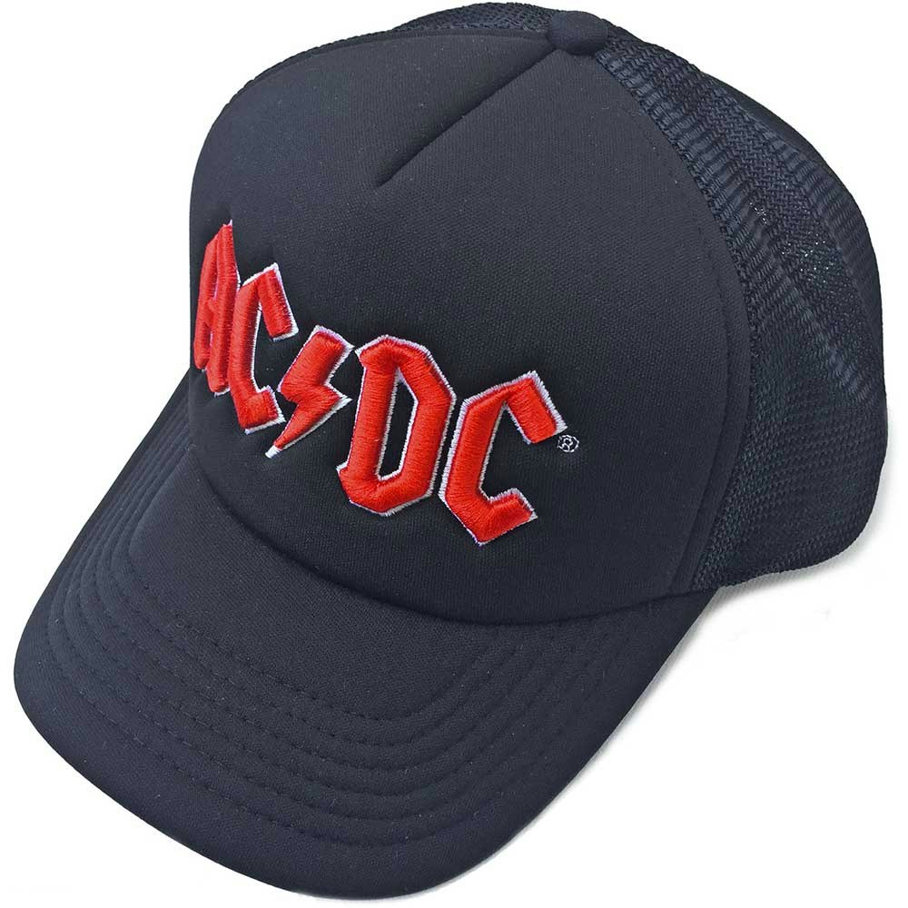 AC/DC Unisex Mesh Back Cap: Red Logo
