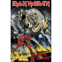 IRON MAIDEN - NUMBER OF THE BEAST posterflagga