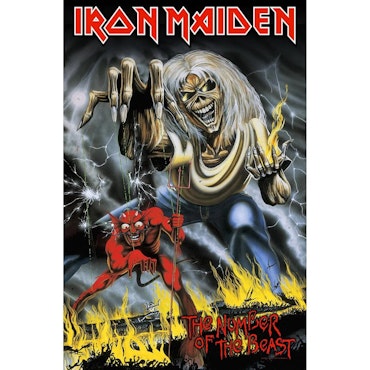 IRON MAIDEN - NUMBER OF THE BEAST posterflagga