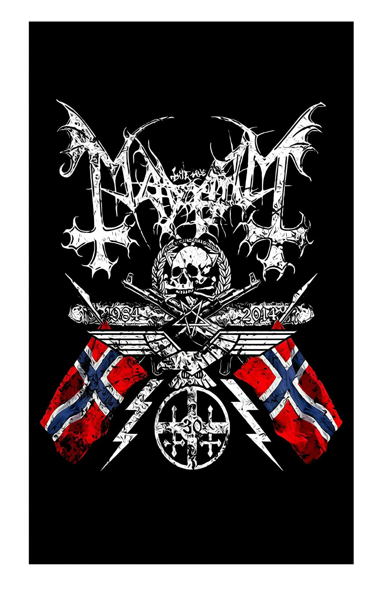 Mayhem 20 years poster flag