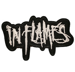 In flames logo patch