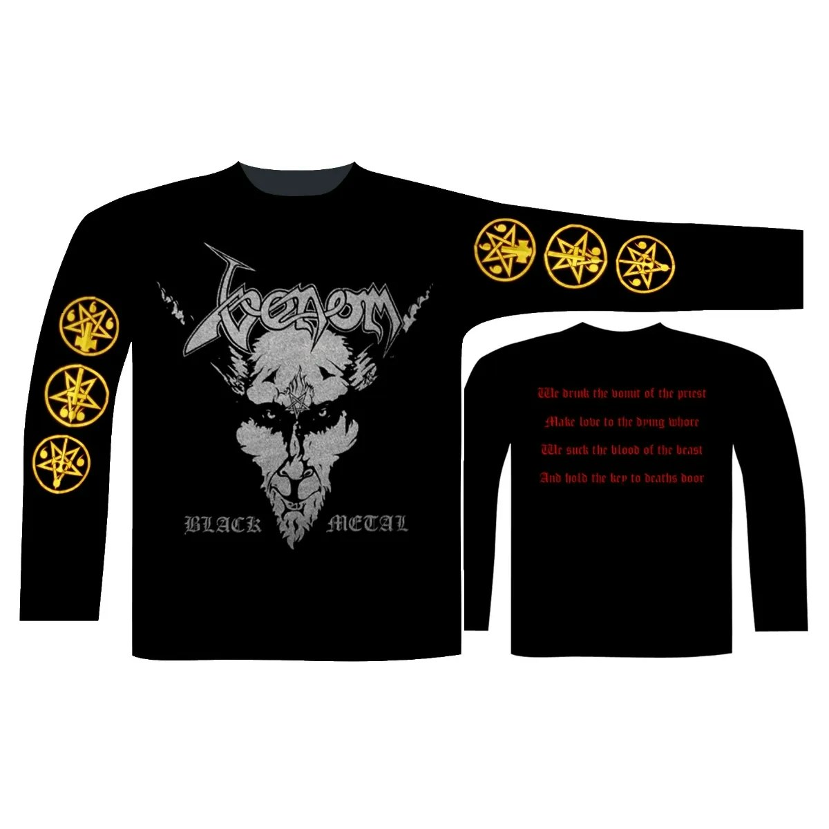 VENOM - BLACK METAL  Long sleeve T-shirt
