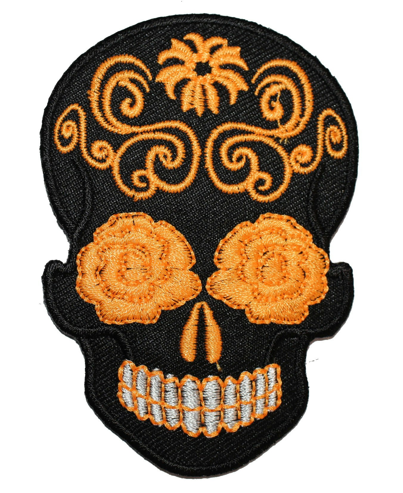 Sugar skull orange patch