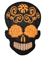 Sugar skull orange patch