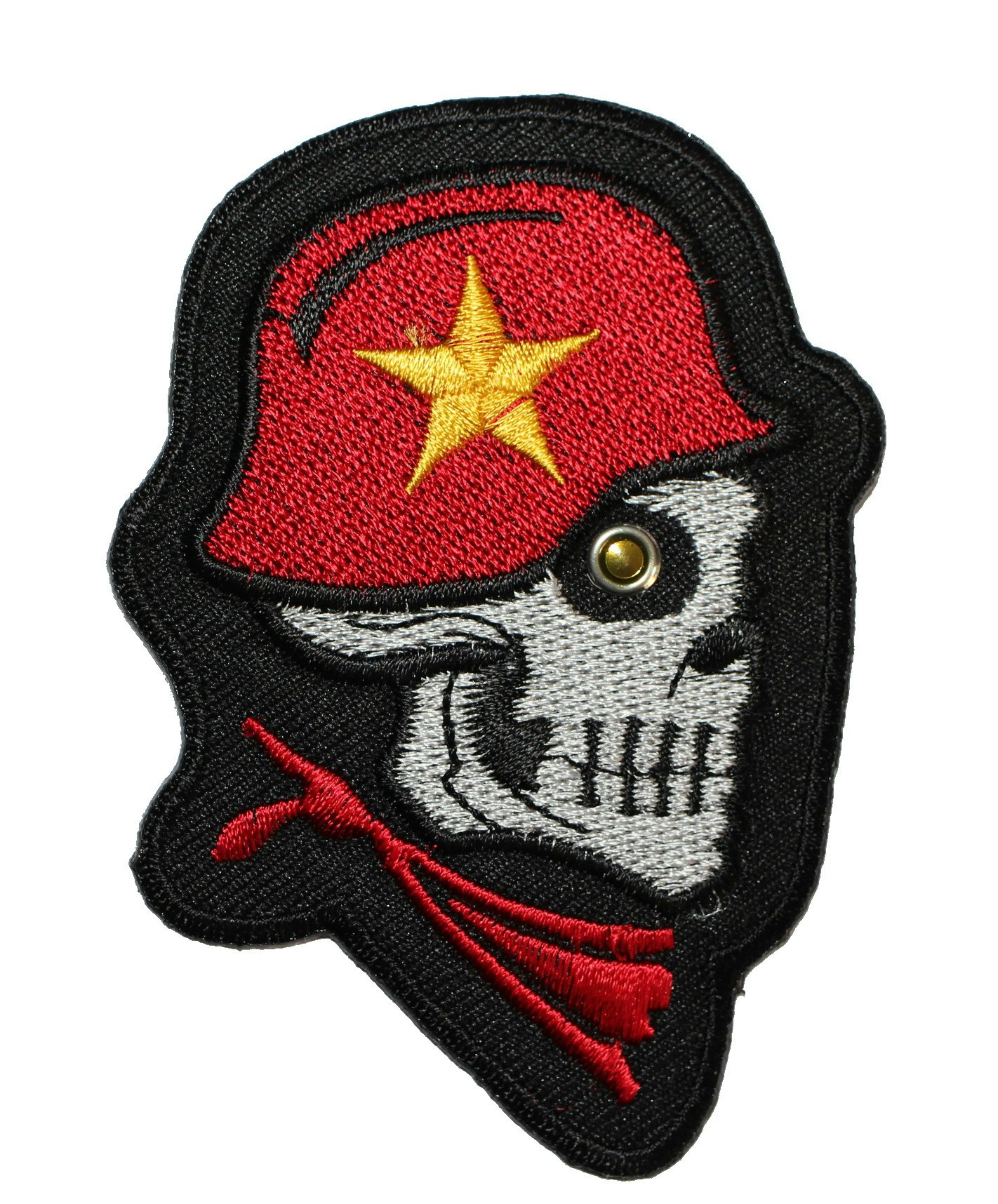 Skull/ helmet/ star patch