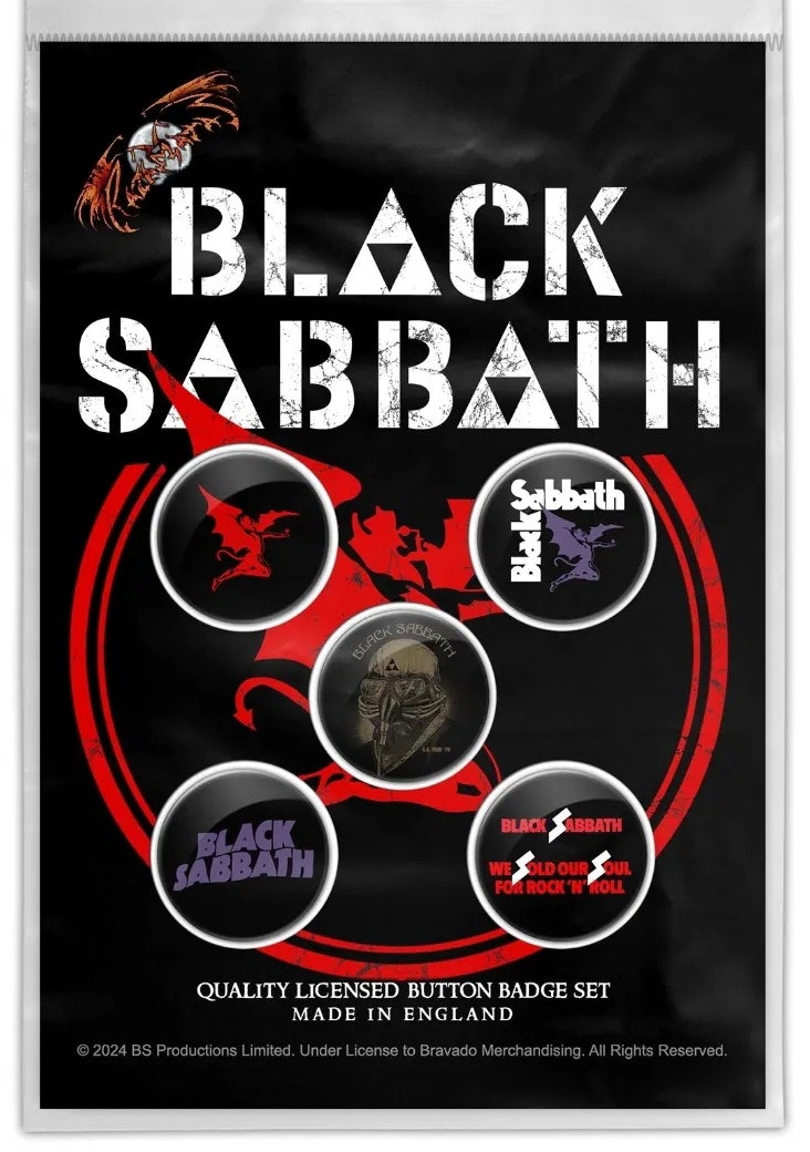 BLACK SABBATH - RED DEVIL Button Badge 5-Pack