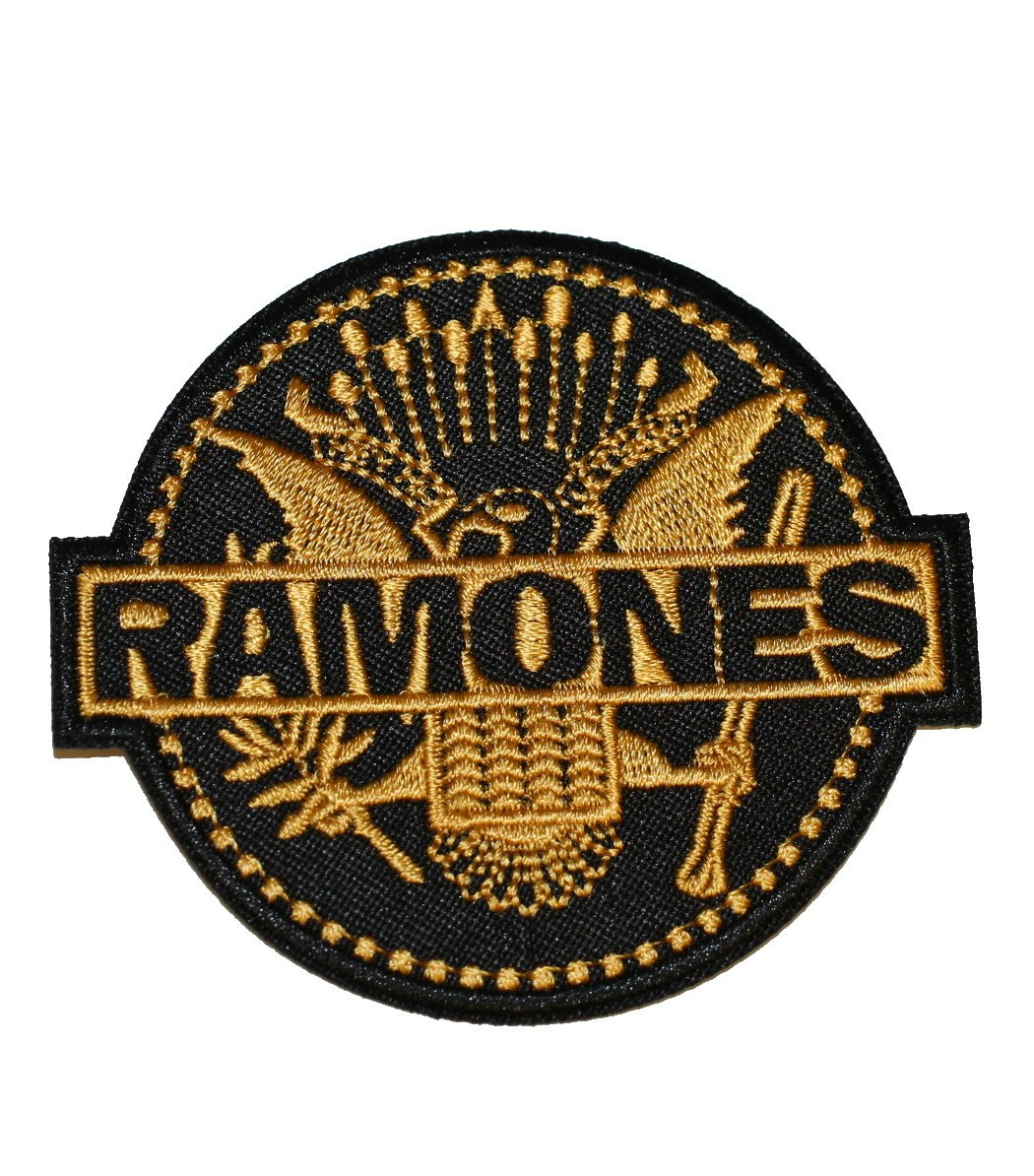 Ramones gold logo patch
