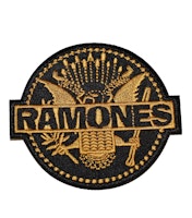 Ramones gold logo patch