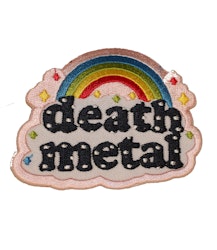 Death metal rainbow logo patch