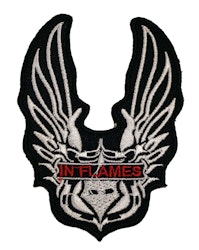 In flames logo patch