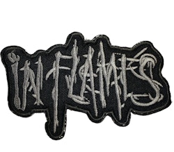 In flames grey logo patch