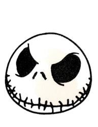 Jack skelleton head patch