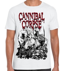 CANNIBAL CORPSE PILE OF SKULLS (WHITE) T-Shirt