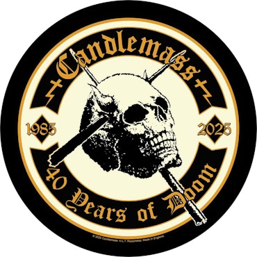 CANDLEMASS - 40 YEARS OF DOOM  Backpatch