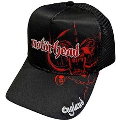 Motorhead Unisex Mesh Back Cap: England Red Warpig (Black)