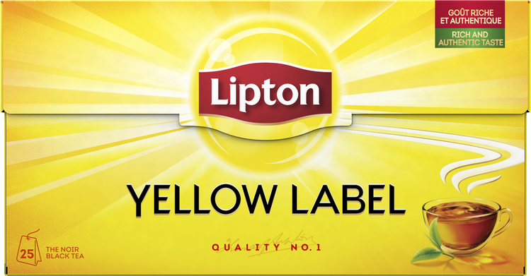 Lipton Yellow svart te 25-p