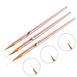 Nailart Brush - Rose Gold Handle 15mm