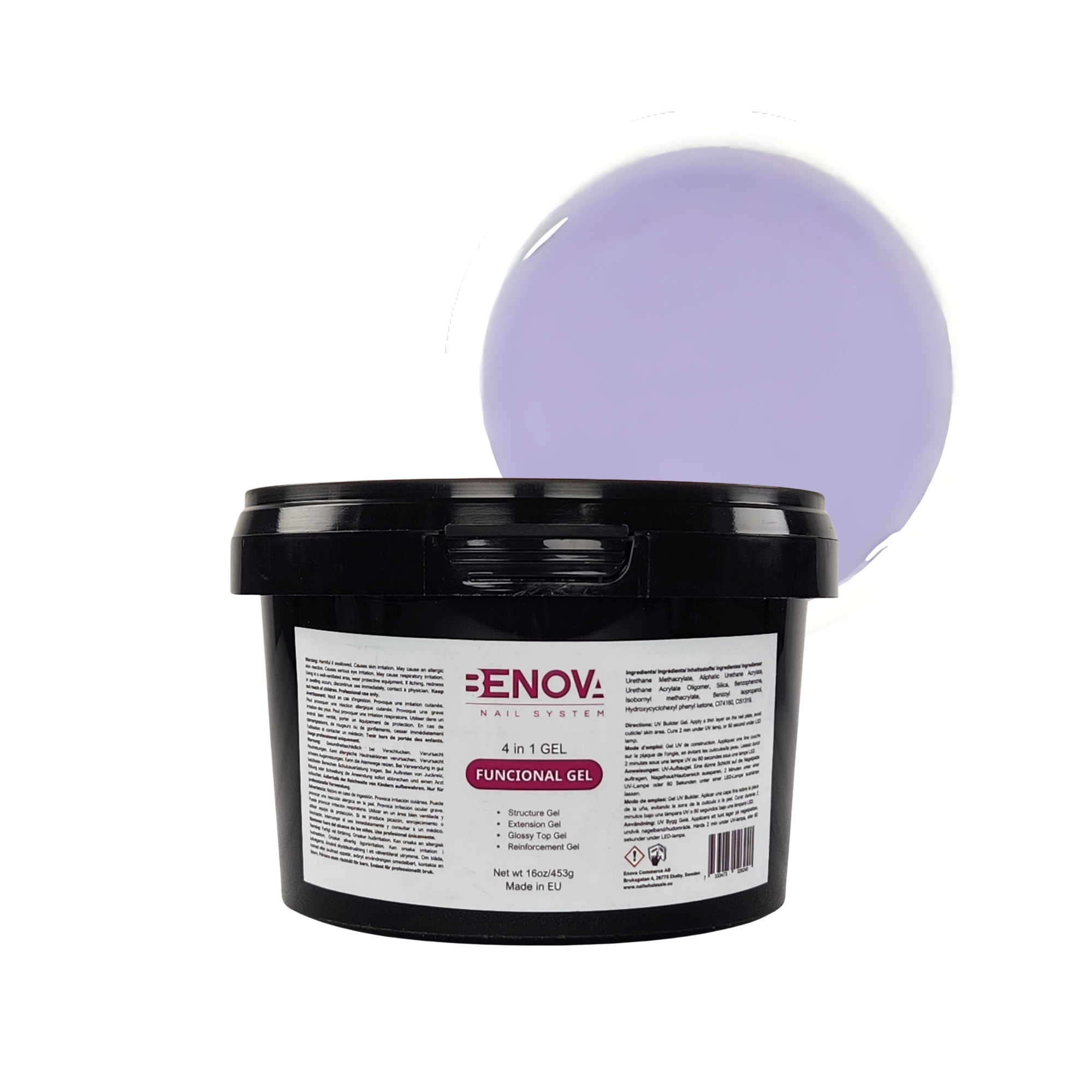 BENOVA Funcional Gel 4-in-1 - Pack 6pcs x 16oz/453g