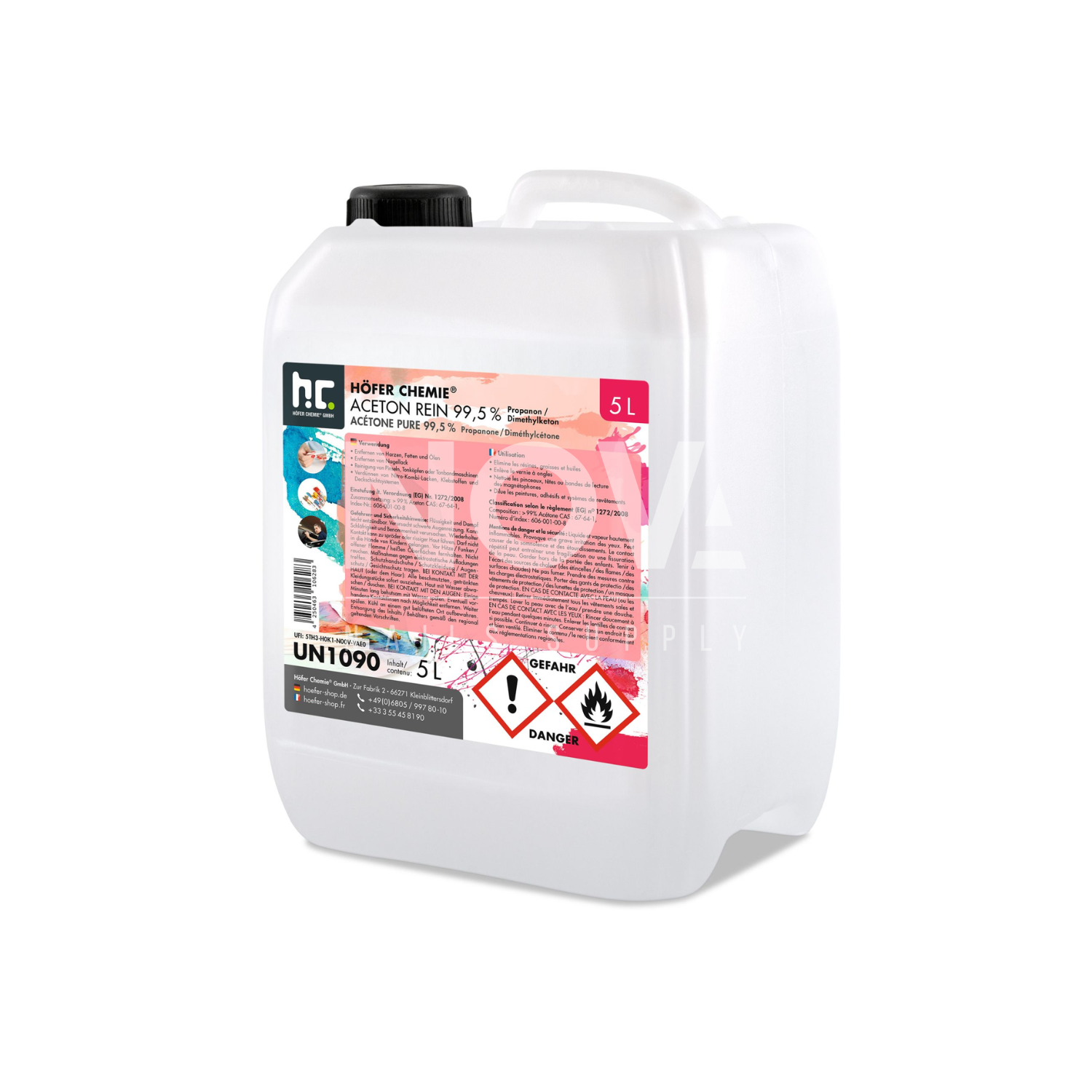 Acetone 99% PURE - Box 4 x 5liter