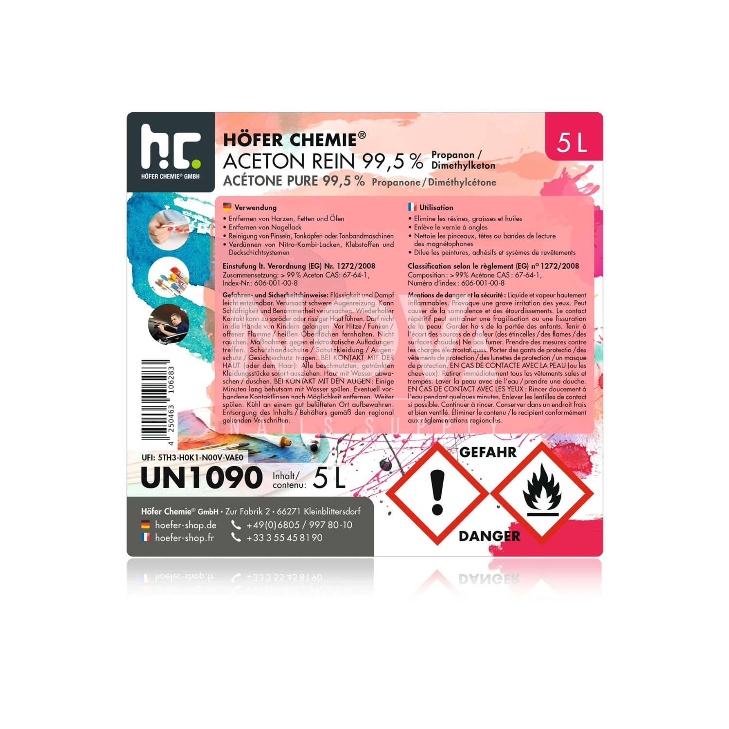 Acetone 99% PURE - Box 4 x 5liter