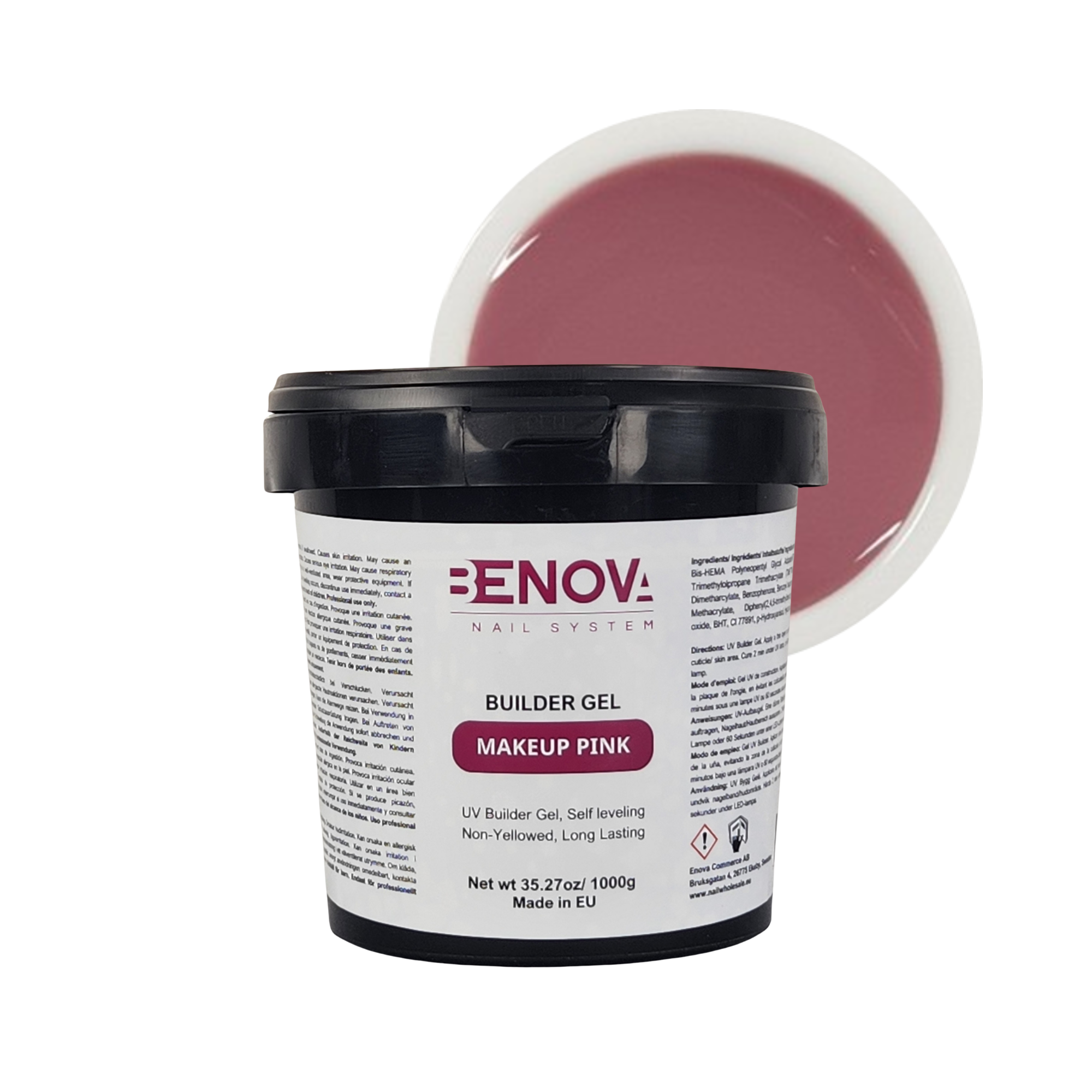 BENOVA Builder Gel - MAKEUP PINK - Pack 6 x 1000g