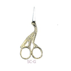 STORK SCISSORS - GOLD 25mm