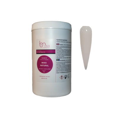 Natural Pink Shade Acrylic Powder. Mixed Natural Acrylic Powder BENOVA. Nova Nails Supply