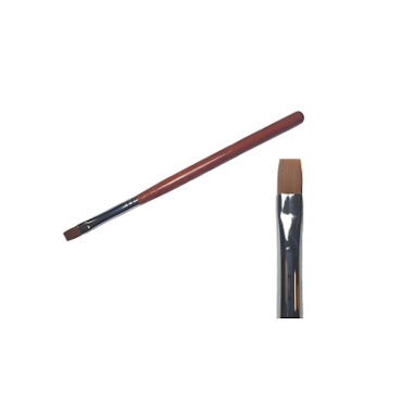 Premium Kolinsky Gel Brush - Dark Brown Quare #6