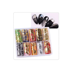 Nail Art Foil Set 10 Different Design #12