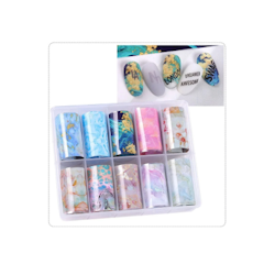 Nail Art Foil Set 10 Different Design #13