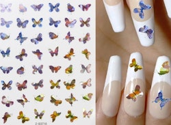 Nail Art Sticker - Laser 3D Bronzing Butterfly Design D3716