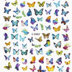 Nail Art Sticker - Laser 3D Bronzing Butterfly Design D3853