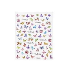 Nail Art Sticker - Laser 3D Bronzing Butterfly Design D3855