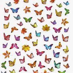 Nail Art Sticker - Laser 3D Bronzing Butterfly Design D3856