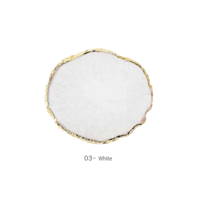 Nailart Plate Polyresin - White