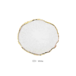 Nailart Plate Polyresin - White
