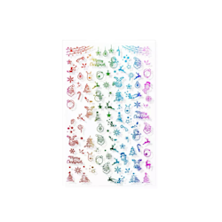 Christmas Colorful Rainbow  Nail Art Sticker - Design ZO-01