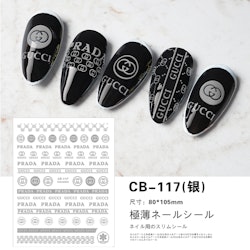 BLogo Nailart Sticker - CB117 SILVER