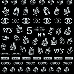 BLogo Nailart Sticker - CB118 WHITE