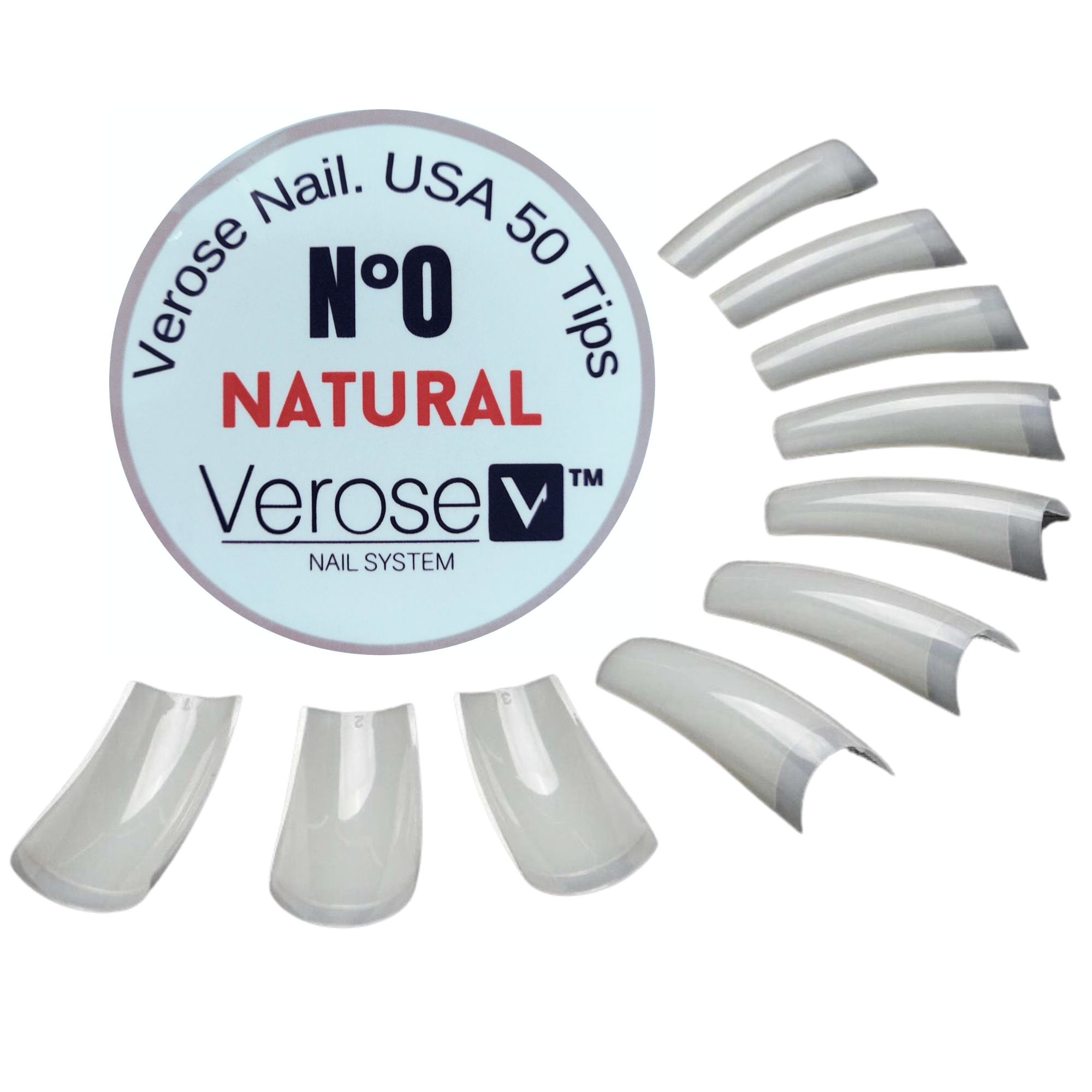 VEROSE – NATURAL Nail Tip #0 - Pack 500pcs