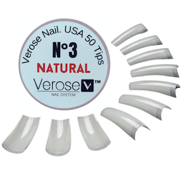 VEROSE – NATURAL Nail Tip #3 - Pack 500pcs