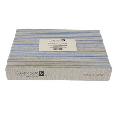 Verose Nail File Jumbo Square Zebra Grit 80/80 (25 pcs/pack)